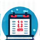 Calendário a marcar um evento literário online, como um webinar ou lançamento.